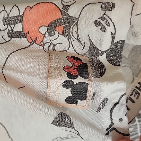 Disney's Mickey Mouse Comic Sleepshirt 2X-#x Short Sleeve White Black Pink - Picture 3 of 4